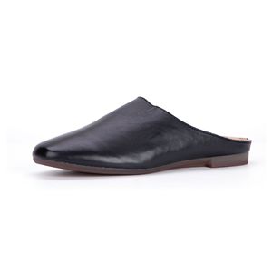 Mules en cuir véritable marron à bout pointu, semelle extérieure en caoutchouc souple, toutes saisons - Product Image 5