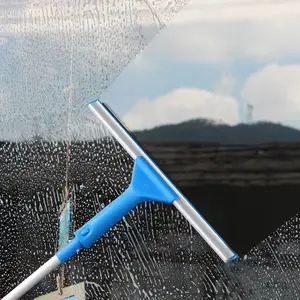 Özel logo ticari alüminyum yumuşak sert değiştirilebilir kauçuk şerit pencere çekçek temizleme bezi genişletilmiş kutup ile