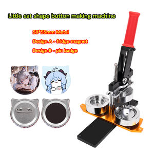 Nouvel ensemble de machine à badges aimantés pour réfrigérateur en forme de chaton (58*55mm) avec découpeuse et 100 fournitures, personnalisable, vente en gros - Product Image 2