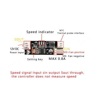 Contrôleur de vitesse PWM 12V DC pour ventilateur, régulateur de température 2-3 fils pour PC, interrupteur de contrôle de température pour ventilateur de refroidissement CPU avec alarme - Product Image 3