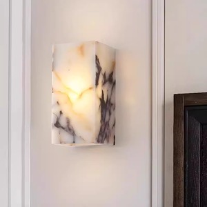 Lámpara de Pared de Mármol Natural Jia Wenjun, 220V LED, para Dormitorio, Sala de Estar, Iluminación Ambiental - Product Image 1