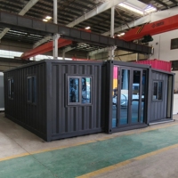 Maison mobile préfabriquée pliable de 20 pieds, style ferme, respirante, avec 4 chambres, salon, cuisine et roues, modèle Evermore