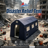 Abri d'urgence robuste et imperméable, tente de commande d'incidents de sécurité publique portable, tente d'hébergement à installation rapide, gonflable
