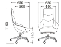 Chaise de bureau ergonomique LeatherBoss, inclinable et réglable, pour le bureau à domicile et les entreprises