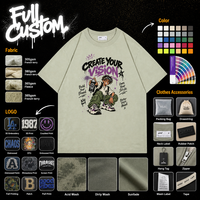 T-shirt en coton épais personnalisé pour homme, coupe oversize, imprimé graphique, épaules tombantes, 240 GSM, streetwear, couleur unie, tee-shirt vierge