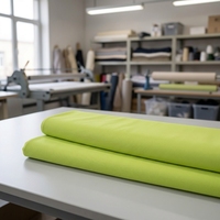Tissu en polyester 100% tricoté à l'envers, effet suède, teint uni, poids moyen, pour la décoration intérieure