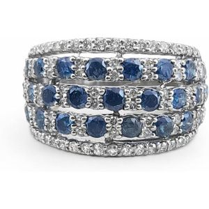 Bague de fiançailles Jewelspaark en diamant 1,20 carats, taille brillant rond, sertissage en canal, argent sterling 925, pour femme - Product Image 1
