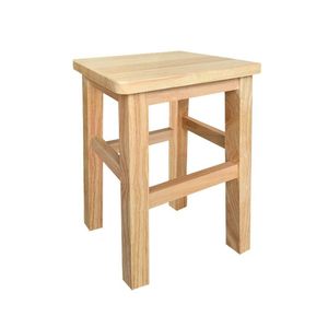 Petit tabouret carré en bois massif, style farmhouse, capitonné, amovible, non pliable, pour <span class=keywords><strong>salon</strong></span>, chambre à coucher, usage domestique, pour adulte, banc bas, café - Product Image 1