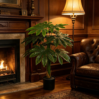 Décorations de mariage Evergreen : Plantes artificielles en plastique, Bonsaïs artificiels au toucher réel pour la maison, le hall et le bar