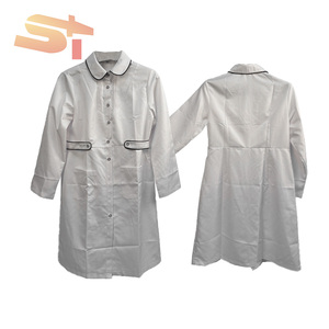 <span class=keywords><strong>Camice</strong></span> Bianco in Poliestere Traspirante SIKE per Medici, Infermieri, Farmacie e Laboratori, Comodo <span class=keywords><strong>Camice</strong></span> Medio-Lungo per Donne - Product Image 2