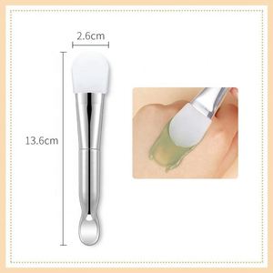 Pinceau de massage pour masque capillaire synthétique, pinceau de beauté pour fond de teint, vente en gros personnalisée, populaire, double tête en silicone, 10 pièces - Product Image 2