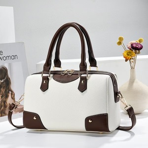 Stylish Color Block Handbag Middle Size Single Shoulder <b>Crossbody</b> <b>Bag</b> Inner Patch Polyester Lining for Everyday Outfits <b>Summer</b> - Product Image 1