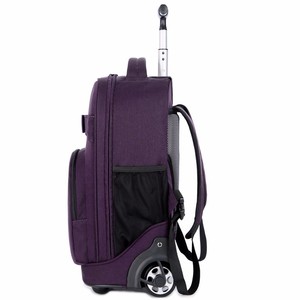 Carry on School Bags Wheeled <strong>Backpack</strong> Business Travel <strong>Trolley</strong> <strong>Backpack</strong> with Wheels - Product Image 3