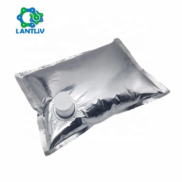 15L AL High Barrier Bag-in-Box Concentrate Juice Dispenser Apple Juice Puree Plastic Tap BIB Bag for Packing Soft Drink 4 Gallon