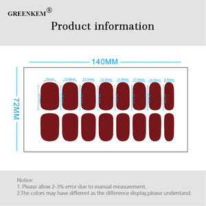 GREENKEM <span class=keywords><strong>2022</strong></span> Vente en gros Autocollants pour ongles en gel semi-durci Non-toxique Autocollant pour ongles semi-durci longue durée - Product Image 6