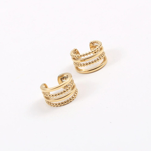 Boucles d'oreilles en acier inoxydable à 4 couches, bijoux pour femmes, boucles d'oreilles brincos pendientes aretes joyas - Product Image 4