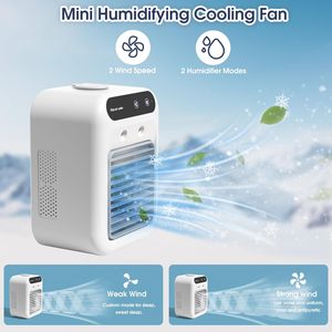 Ventilador de Aire Acondicionado Personal Mini, Silencioso, Ultraligero, con Batería de Alta Capacidad, Portátil, con Dos Modos de Velocidad - Product Image 3