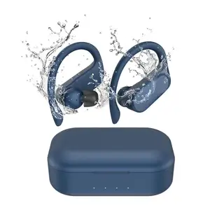 Auriculares TWS con sensor intrauditivo, cascos bluetooth 5,0 impermeables con gancho para la oreja