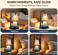 Lampe chauffe-bougie avec minuterie et variateur d'intensité, chauffe-cire, bleu foncé |   Cadeaux d'anniversaire pour femmes, cadeaux de bienvenue à la maison