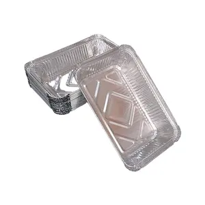 750ml nhôm Hộp Ăn Trưa lá Container có nắp đậy hình chữ nhật Lá khay cắm trại Lá Bộ đồ ăn dùng một lần bánh chảo Chảo chảo