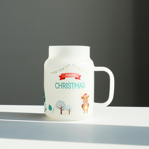 Xmas Borosilicate Glass Drink Bottle Drinking Glass Coffee Cup Water <strong>Mason</strong> <strong>Jars</strong> with Christmas Stickers - Product Image 4