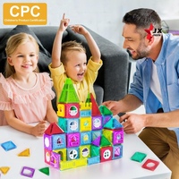 Productos 2025, Bloques Magnéticos Creativos 3D de 5.5cm, 100 Piezas, Juego de Construcción para Niños, Rompecabezas de Coche STEM, Baldosas Magnéticas