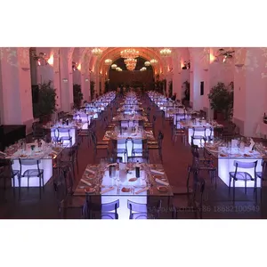 Event Wedding Table Led Luminous Hotel Banquet Table Skirting