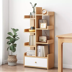 Estantería de Madera <span class=keywords><strong>Estrecha</strong></span> de Estilo Moderno, Muebles Sencillos para el Hogar, Librería Color Roble para Sala de Estar - Product Image 4