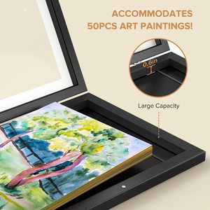 A4 thư Kích thước Kid vẽ tác phẩm nghệ thuật có thể thay đổi 8x10.5 phía trước mở trẻ em hình ảnh lưu trữ trẻ em nghệ thuật khung cho tường với mat - Product Image 4