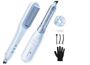 KSKIN Electric Hair Straightening <b>Comb</b> Ceramic Brush 3 <b>Heat</b> Settings Portable Negative Ion Hair Straightener - Product Image 5