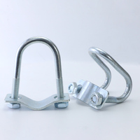 Collier de serrage double en U galvanisé à chaud - Support de montage robuste pour tuyaux et poutres pour la construction