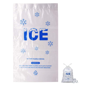 Reusable Drawstring Pe Clear Plastic Disposable Ice Cube <strong>Bag</strong> Packaging - Product Image 1