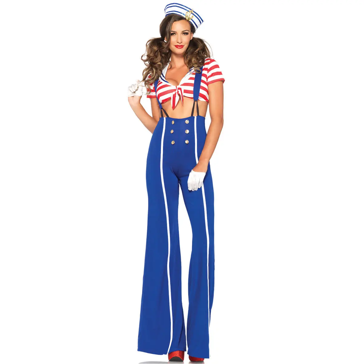 Europese En Amerikaanse Dames Sexy Matrozenpak Cosplay Rollenspel Halloween Kostuum Volwassen Spel Uniform Met Top En Jurk