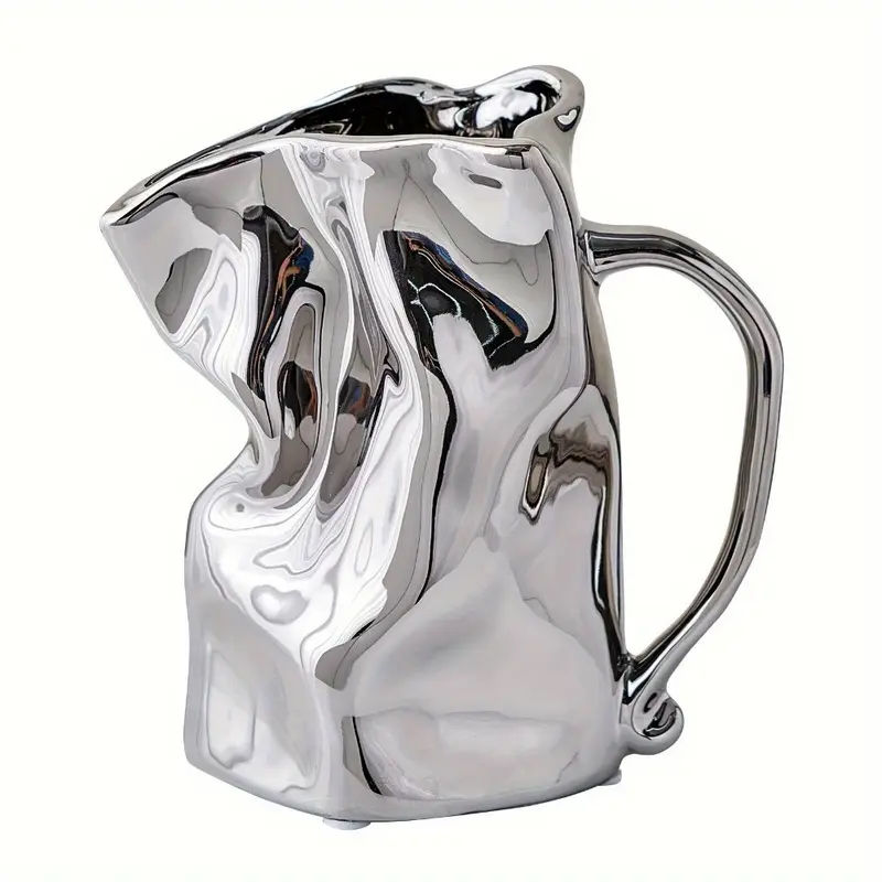 แจกันสีเงิน (ไม่มีดอกไม้)