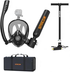 SMACO Mini Scuba <b>Tank</b> with Snorkel Mask, 0.5L Lung Air <b>Tank</b> Sub Mask - Product Image 1