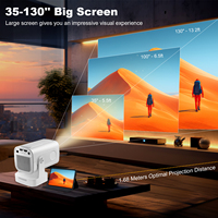 Projecteur HY260 à focale ultra courte mise au point automatique 1080P Full HD Rapport de projection 0.8:1 Haut-parleurs intégrés Android 14 Home cinéma