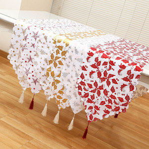 Christmas home decor table runners, <b>tablecloths</b>, Christmas ornaments, gold-stamped table runners, hotel and shopping mall - Product Image 4