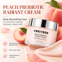 Crème hydratante et nourrissante Peach Probiotic Radiant, crème hydratante pour le visage, étiquette privée OEM