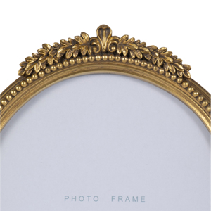 Cornice per foto in metallo ornata e arcuata 20x25 cm per decorazioni da tavolo, soggiorno, stile vintage - Product Image 4