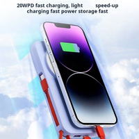 Montre casque personnalisée téléphone mobile 3-en-1 Powerbank Portable Mini Power Bank 10000mAh 15W Chargeur magnétique sans fil avec câble