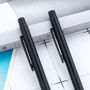 New 1.0Mm Black Metal Ballpoint With Custom Logo Creative Rotating Advertising Promotional Gift <b>Pen</b> - Product Image 3