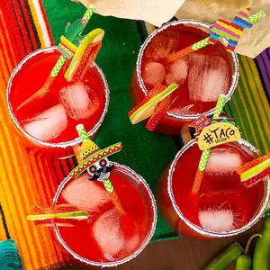 Juego de 28 Pajitas de Papel para Fiesta, Decoraciones para el Cinco de Mayo, Artículos de Mesa con Temática Mexicana para Fiesta - Product Image 4