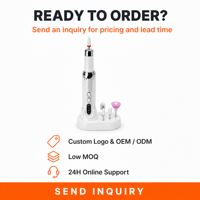 Ponceuse à ongles électrique sans fil 15000 tr/min, rechargeable, portable, avec moteur sans balais, forme stylo