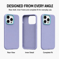 Coque de téléphone C0433 à finition mate et protection intégrale, couleur unie, pour iPhone 16 17 Air 15 Pro 14 13 12 11 18 Pro Max