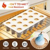 MUYULINS Fabriek 15-holtes peer-vormige fruit siliconen mal 100% food-grade LFGB gecertificeerd antiaanbaklaag nieuw gelanceerde mousse
