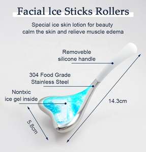 Outils de beauté pour le visage, cuillère cryogénique et Gua Sha 2 en 1, forme de cœur, bâton cryogénique sirène avec <span class=keywords><strong>gel</strong></span> à l'intérieur, imperméable, écologique - Product Image 6