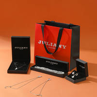 Boîte à bijoux noire personnalisée A1 avec étui pour collier, boîte pour bracelet, petit coffret, insert noir, emballage bijoux