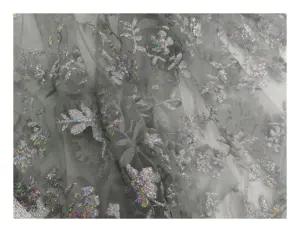 Robe de mariée en tissu de bonne qualité, couverture scintillante en tulle brodé à paillettes