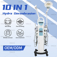 Nueva Máquina Facial de Hidrodermoabrasión Popular Multifuncional 10 en 1 con Lámpara de Aumento y Vaporizador, Personalizable con Logotipo