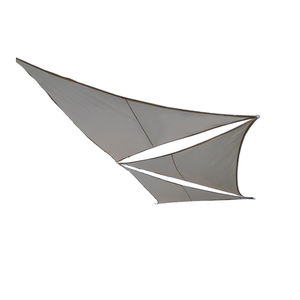 कारखाने वाणिज्यिक रेत बेज बाहरी छाया को कवर करता है पॉलिएस्टर त्रिकोण सूर्य छाया पाल पीछे पेगोआ के लिए ब्लॉक जाल - Product Image 1